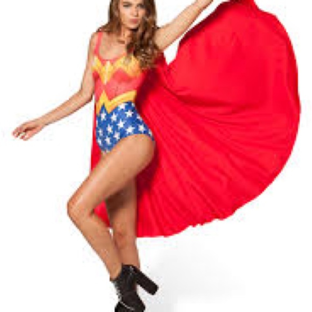 blackmilk wonder woman cape suit size medium